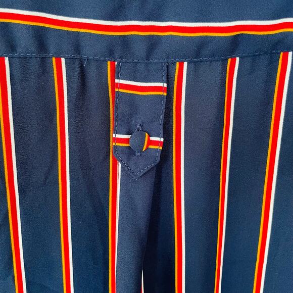 Torrid Navy Red Stripes Half Buttondown Shirt size 2X - Picture 8 of 12